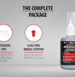 Premium Grade Cyanoacrylate (CA) Super Glue, Black Medium Crack Filler 150 CPS Viscosity Adhesive for Woodworking, Woodturning, Carpentry, 1Oz (28G)
