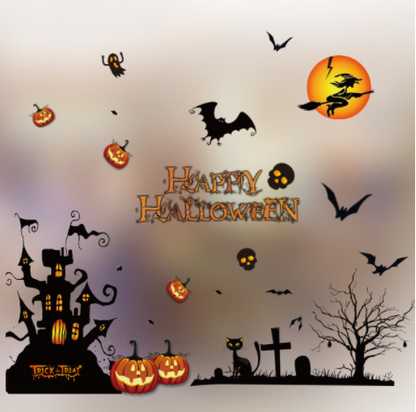 Halloween color static stickers
