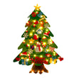 Children's DIY felt Christmas tree with lights