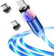 Compatible with Apple, Flowing Ligh Magnetic Streamer Data Line Cable for Iphone Android Typec