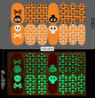 Luminous Halloween Skull Graffiti Sticker Set Of 12
