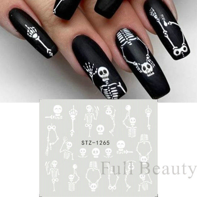 Halloween Pumpkin Nail Sticker Watermark Sticker