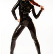 Wonder beauty Sexy Faux Leather Catsuit Jumpsuit Women Halloween Catwoman Costume with Mask Black PVC Latex Vinyl Bodysuit S-XXL
