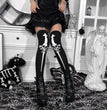 Halloween Skull Over The Knee Stockings Women's Clothing