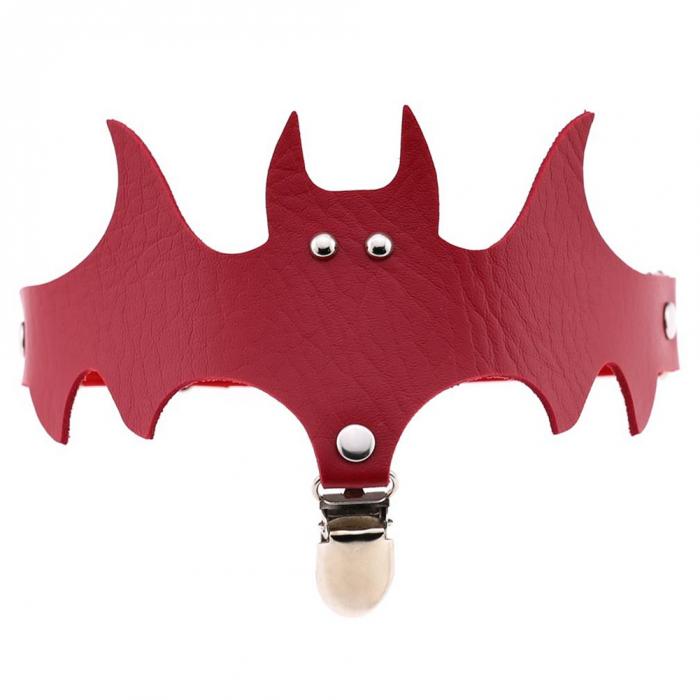 Personality exaggerated Halloween Christmas legs bat wings leather garter socks clip leg ring