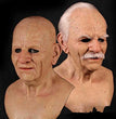 Old man mask white hair white beard headgear halloween