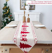 Cotton and linen embroidery Christmas table runner