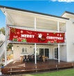 Christmas decorations Christmas couplets curtains Christmas banners pull flags Christmas curtains hanging flags window pendants