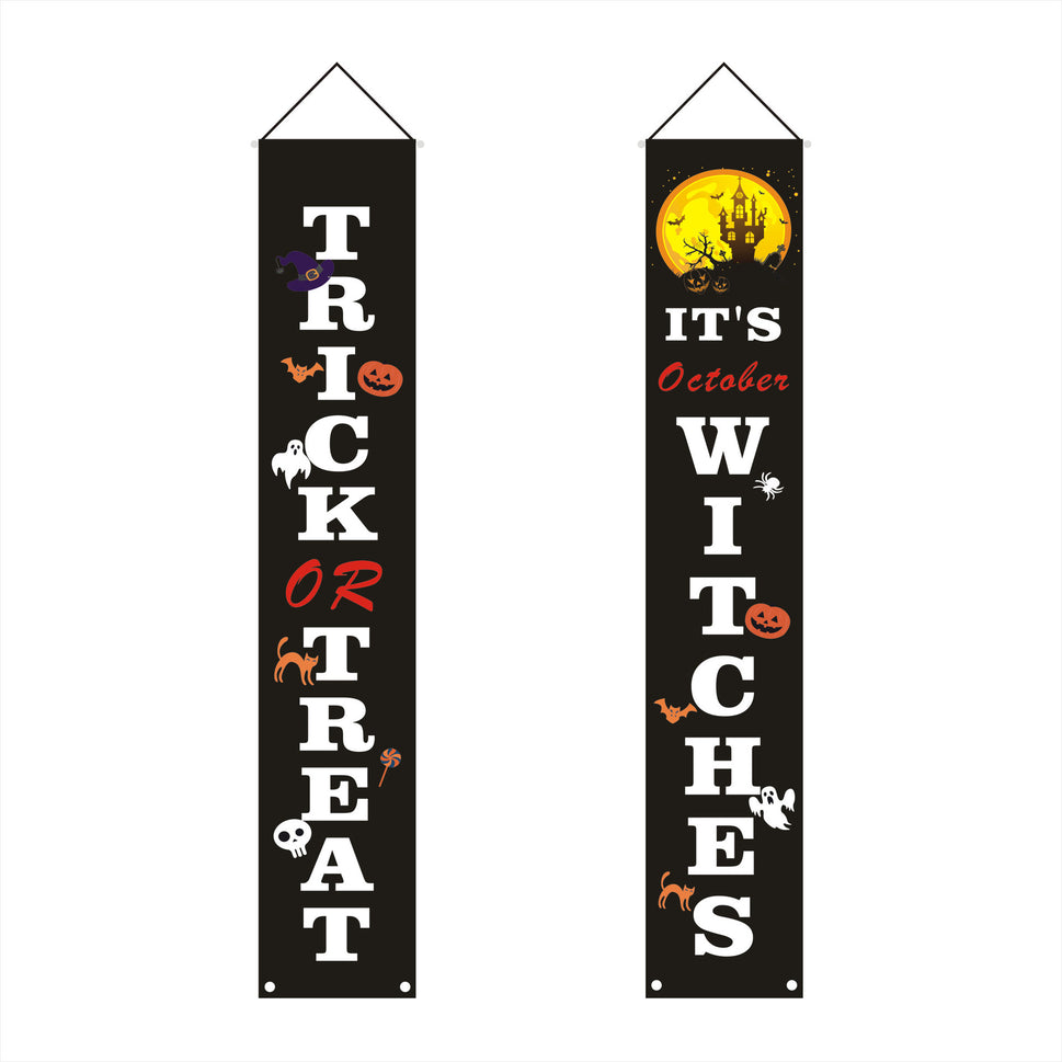 Halloween Door Curtain Couplet Banner