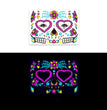 Halloween Fluorescent Funny Death Face Stickers