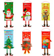 Christmas decorations Christmas couplets curtains Christmas banners pull flags Christmas curtains hanging flags window pendants