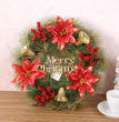 Christmas Wreath Clover Wreath Natural Pine Decorative Christmas Garland with Frost