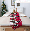 Cotton and linen embroidery Christmas table runner