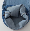 American Retro High Waist Irregular Denim Bootleg Pants Women