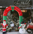 Giant Arch Santa Claus Snowman Inflatable Garden Yard Archway Christmas Ornaments Xmas New Year Festival Party Props Decor