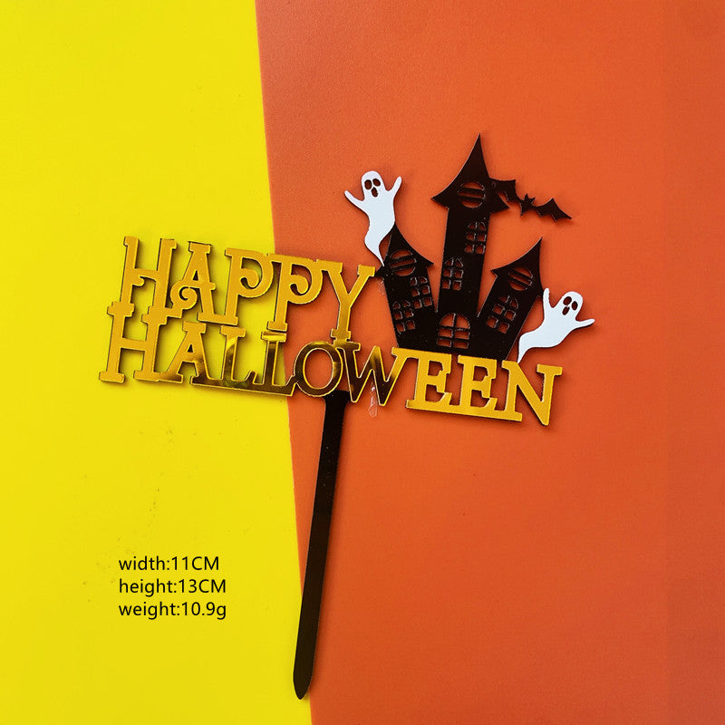 New Halloween Acrylic Cake Insert Card