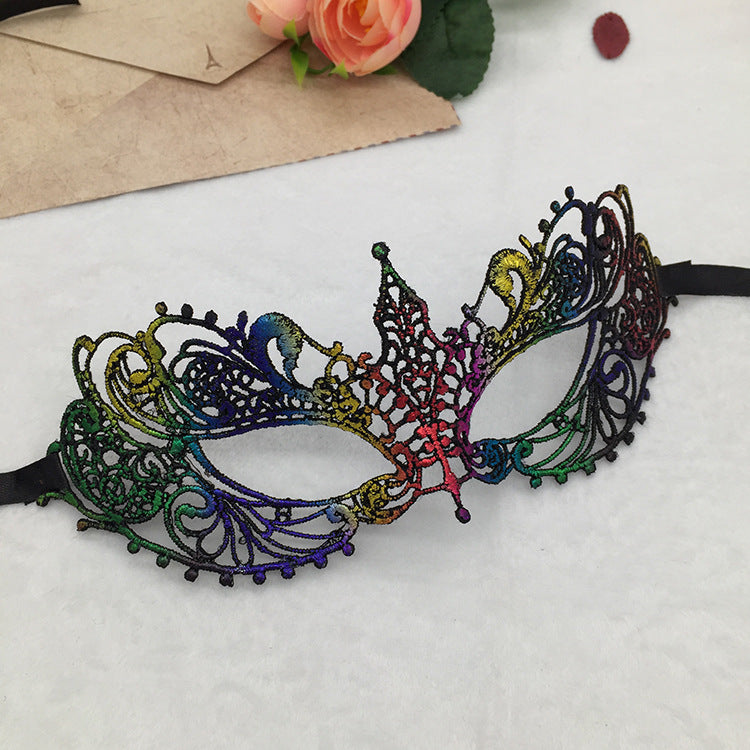 Halloween Half Face Lace Mask Small Pointed