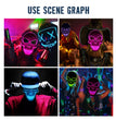 Halloween LED skull glowing mask