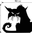 Halloween black cat glass window back carved wall sticker