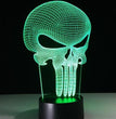 3D LED Color Night Light Changing Lamp Halloween Skull  Light Acrylic 3D Hologram Illusion Desk Lamp For Kids Gift Dropship