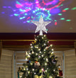 Christmas Tree Top Light Star Snowflake Shape LED Laser Projector Lights Christmas Tree Ornament