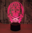 3D LED Color Night Light Changing Lamp Halloween Skull  Light Acrylic 3D Hologram Illusion Desk Lamp For Kids Gift Dropship