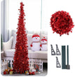 Artificial Tinsel Pop Up Christmas Tree with Stand Gorgeous Collapsible Artificial Christmas Tree for Christmas Decorations