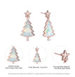 Christmas tree pentagram earrings