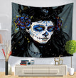 Skull Halloween digital print tapestry hung tablecloth beach towel