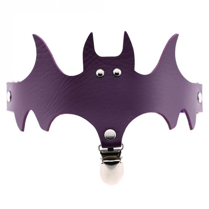 Personality exaggerated Halloween Christmas legs bat wings leather garter socks clip leg ring