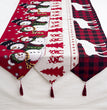 Christmas Elk Snowman Table Runner Merry Christmas Decorations
