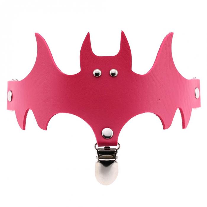 Personality exaggerated Halloween Christmas legs bat wings leather garter socks clip leg ring