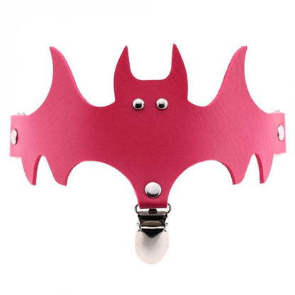 Personality exaggerated Halloween Christmas legs bat wings leather garter socks clip leg ring