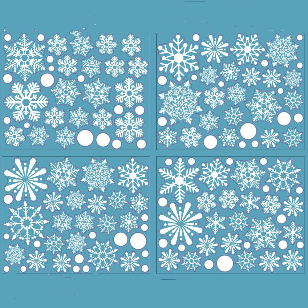 Static glass window Christmas and New Year glass stickers
