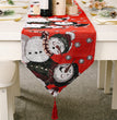 Christmas decorations electric embroidered knitted cloth table runner