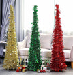 Artificial Tinsel Pop Up Christmas Tree with Stand Gorgeous Collapsible Artificial Christmas Tree for Christmas Decorations