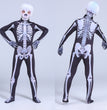Halloween Skeleton Costume Scary Skeleton Skull Costume Jumpsuit Carnival Party Clothing
