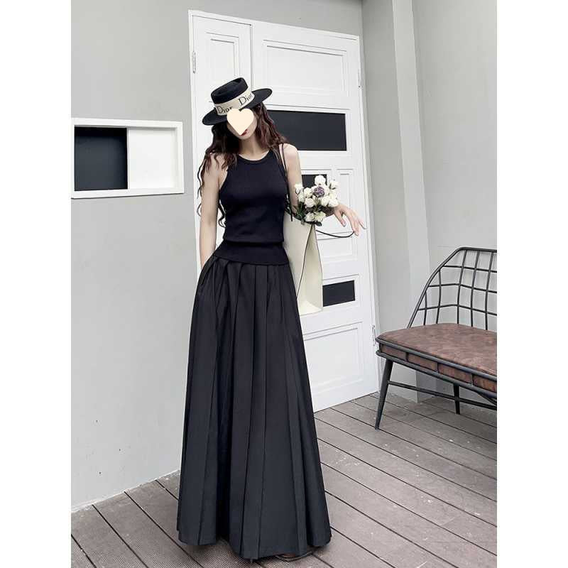 Women's Fashion Casual Retro Low Waist Skirt