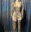 Rhinestone Tights Performance Costumes
