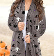 European And American Women's Halloween Elements Long-sleeved Sweater Cardigan Top