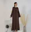 SpringSummer Solid Color Beading Dress Robe