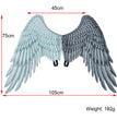 Halloween unisex oversized black white angel wings