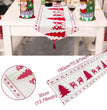 Christmas decorations electric embroidered knitted cloth table runner