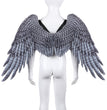 Halloween unisex oversized black white angel wings
