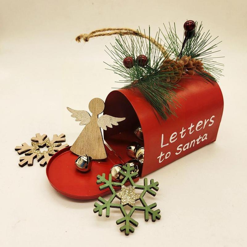 Christmas Wrought Iron Mailbox Decoration Christmas Tree Pendant