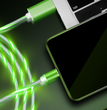 Compatible with Apple, Flowing Ligh Magnetic Streamer Data Line Cable for Iphone Android Typec