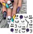 Halloween Pumpkin Nail Sticker Watermark Sticker