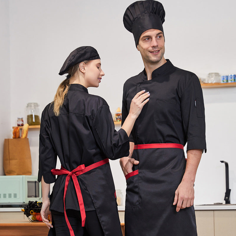 Three Quarter Sleeve Chef's Wearable And Washable Overalls
