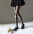 Halloween Black Bone Skeleton Pantyhose