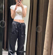 Women's Fashionable Silk Satin Casual Wide-leg Pants
